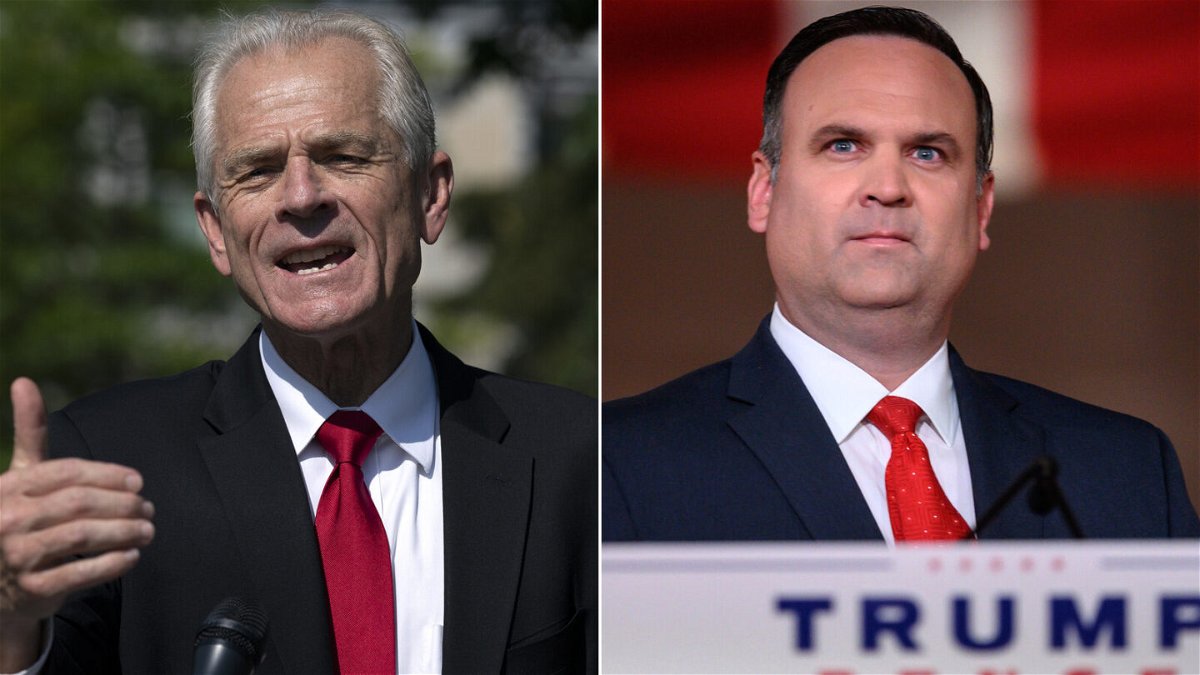 <i>Getty Images</i><br/>The House select committee investigating January 6 filed contempt reports on March 27 for former Trump White House aides Peter Navarro (L) and Dan Scavino.