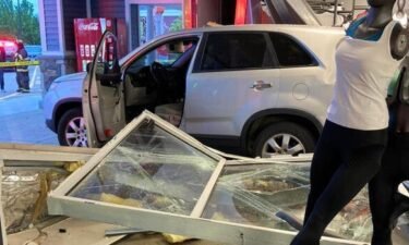 An SUV crashed into the Nike Store at the Wrentham Outlets.