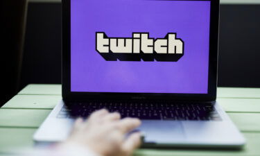 The logo for Twitch pictured here in Little Falls