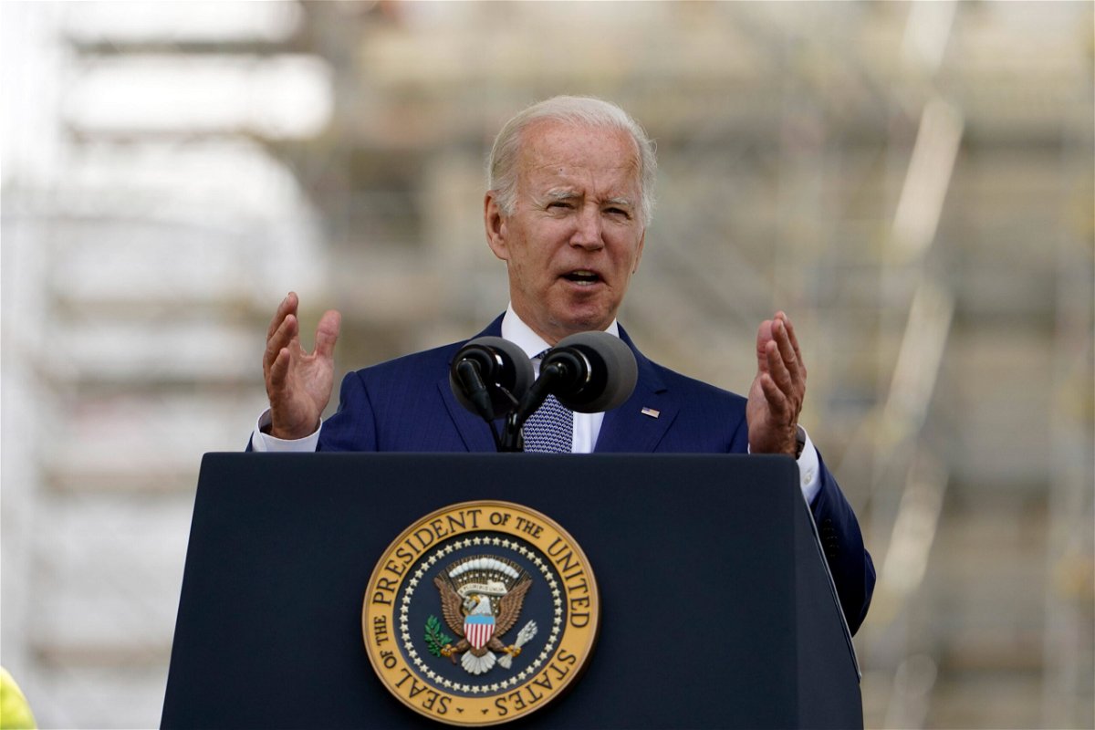 <i>Manuel Balce Ceneta/AP</i><br/>President Joe Biden speaks at the National Peace Officers' Memorial Service on the West Front of the Capitol in Washington