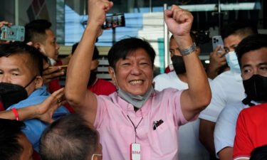 Marcos Jr asks the world not to judge him by his family's past as he claims victory in Philippines election.