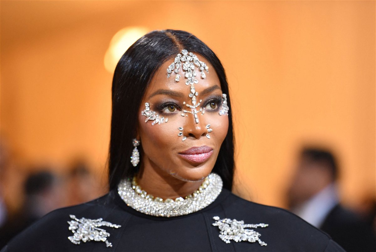<i>Angela Weiss/AFP/Getty Images</i><br/>Supermodel Naomi Campbell chose an equestrian-printed custom Burberry look by Ricardo Tisci for the event
