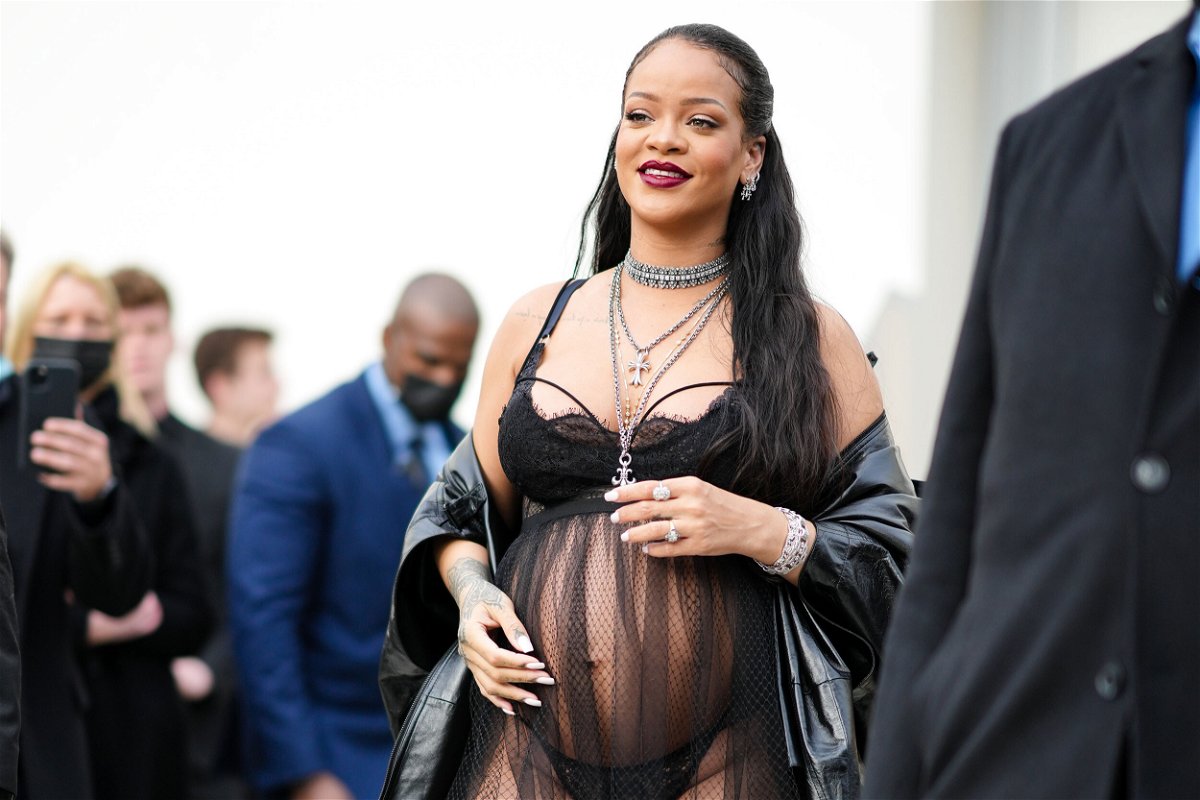 <i>Edward Berthelot/Getty Images</i><br/>Rihanna is seen outside the Dior show