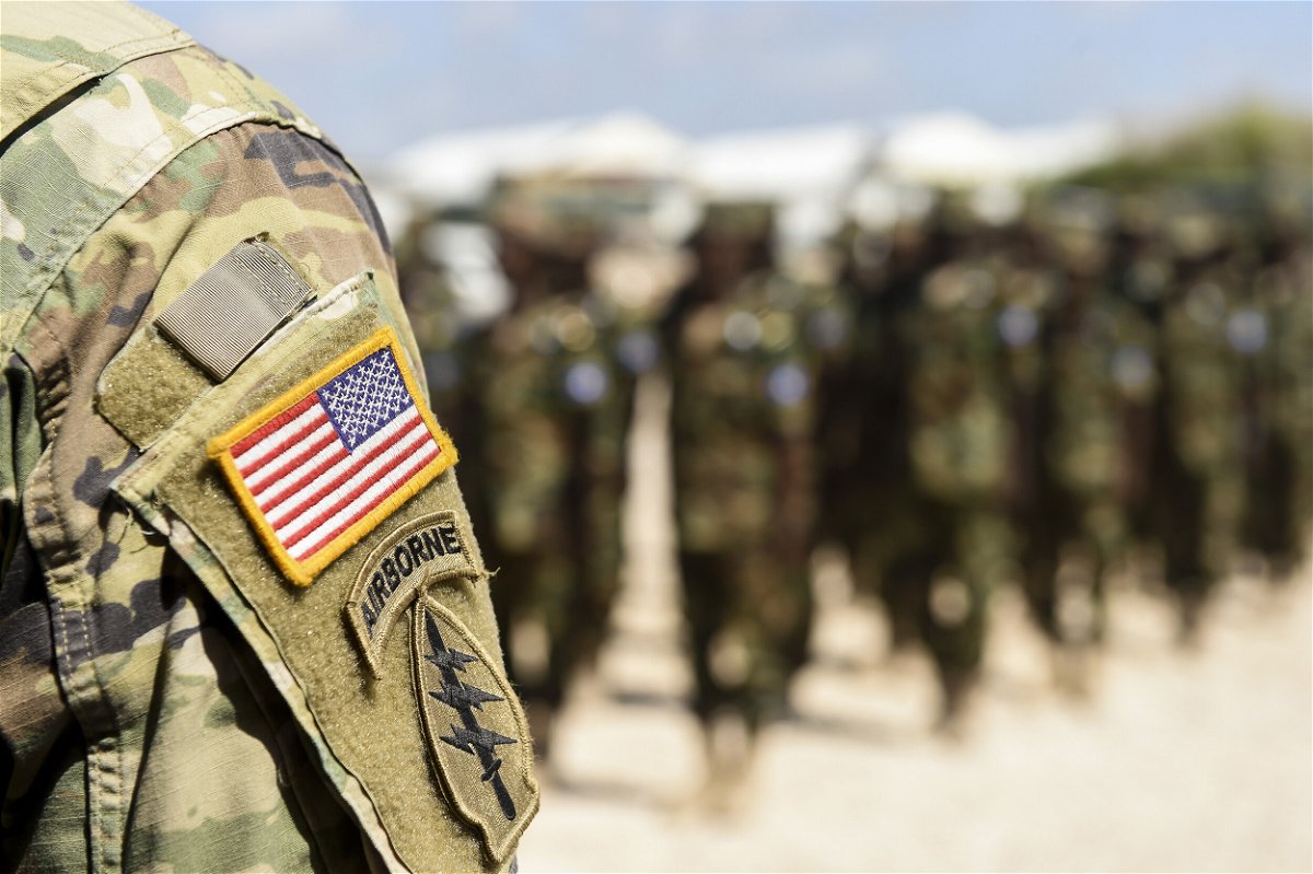 <i>Staff Sgt. Nicholas Byers/U.S. Air Force</i><br/>U.S. Army soldiers deployed with U.S. Army Forces Africa stand with Somali National Army soldiers in May 2017