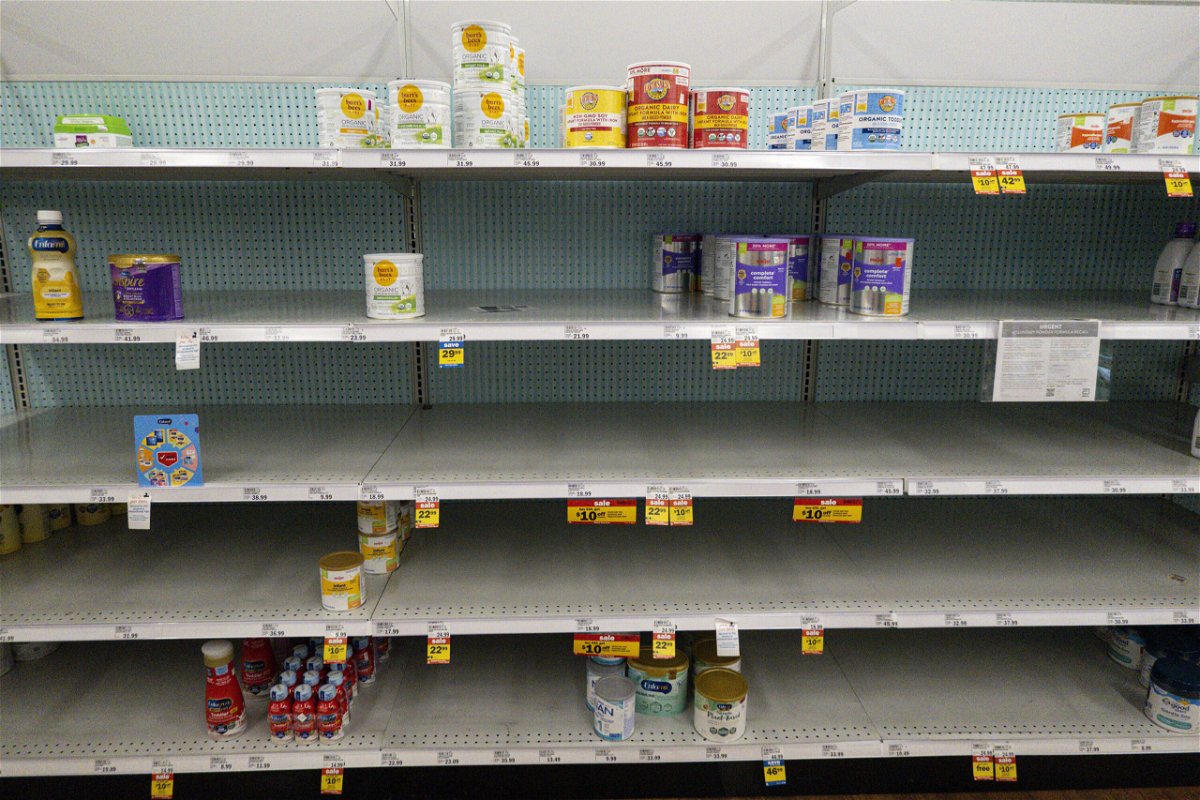 <i>Michael Conroy/AP</i><br/>Baby formula is displayed on the shelves of a grocery store in Carmel