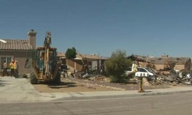 An explosion leveled at least one home and damaged several others early Wednesday in Victorville.