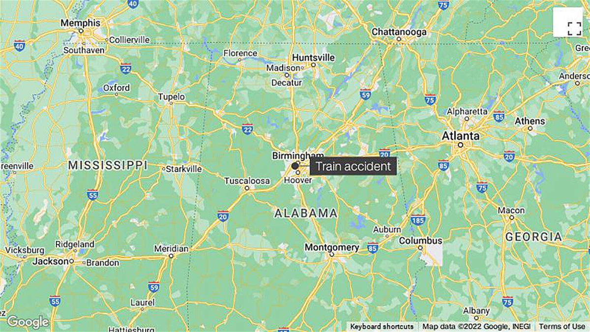 <i>INEGI/Google Maps</i><br/>One person was killed after an Amtrak train collided with a passenger vehicle in Birmingham