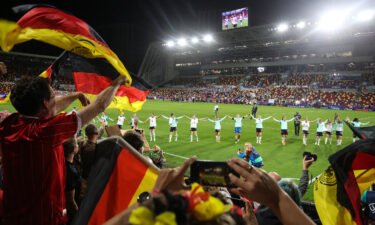 Germany celebrates reaching the semifinals.