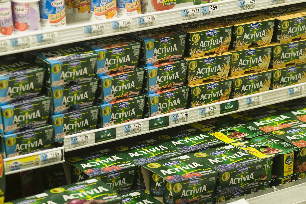 <i>Richard B. Levine//Newscom/ZUMA Press</i><br/>Containers of Dannon Activia Yogurt are seen on a supermarket shelf in 2009.