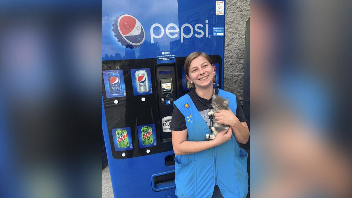 <i>Morristown City Government</i><br/>Lindsay Russell heard meows coming from a vending machine at the Walmart store where she works.