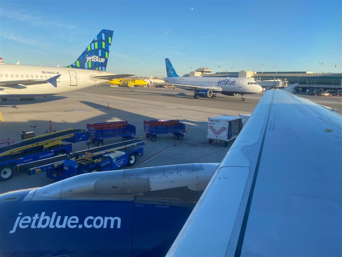 <i>Lindsey Nicholson/Universal Images/Getty Images</i><br/>Seen here is the JetBlue Terminal at the West Palm Beach Airport in Florida. JetBlue Airways announced on July 28 that it would purchase Spirit Airlines.