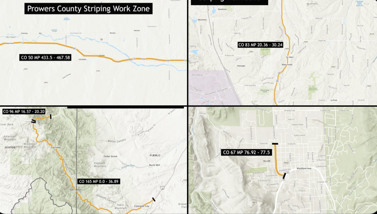 CDOT to begin pavement-marking operations on nine southern Colorado