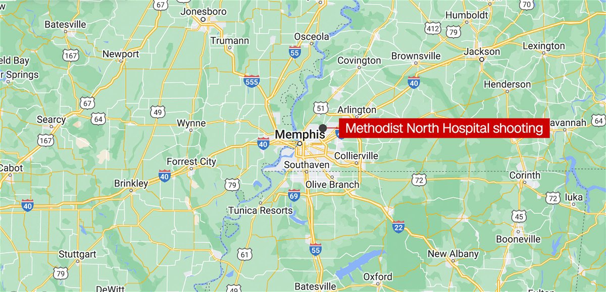 <i>Google</i><br/>Six people were shot early on August 16 near Methodist North Hospital in Memphis