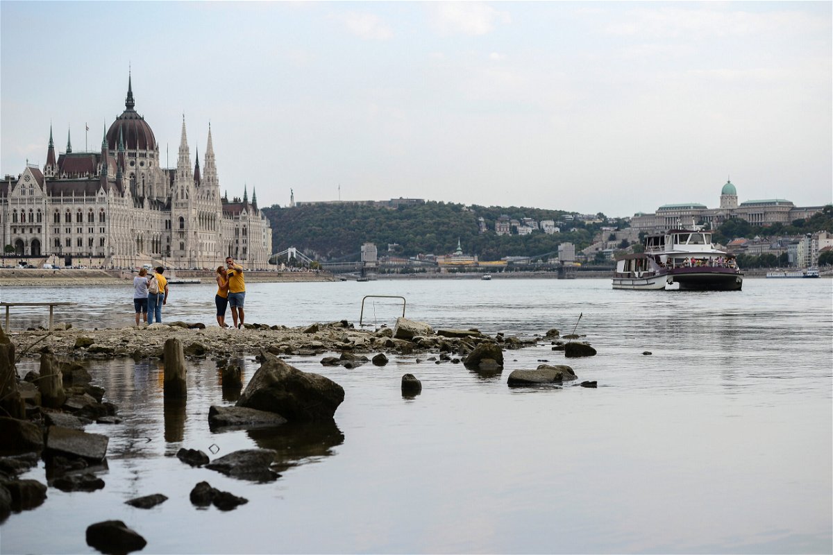 <i>Anna Szilagyi/AP</i><br/>The Danube has dropped in Budapest.