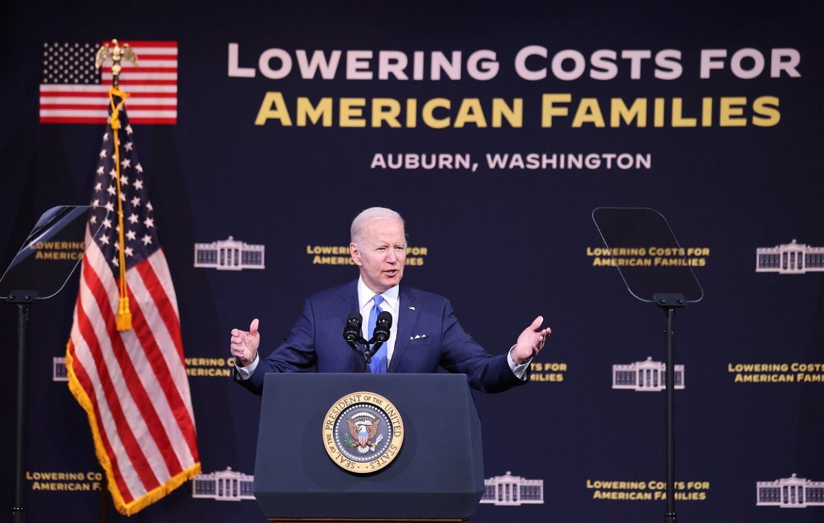 <i>Karen Ducey/Getty Images</i><br/>The White House is launching a messaging push to capitalize on a recent string of policy accomplishments and spur momentum for Democrats heading into November's midterm elections. President Joe Biden is pictured here in Auburn