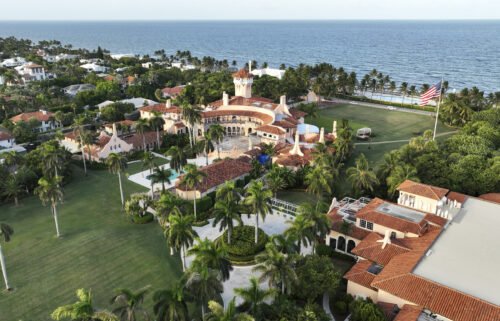 An aerial view of former President Donald Trump's Mar-a-Lago estate is pictured August 10 in Palm Beach