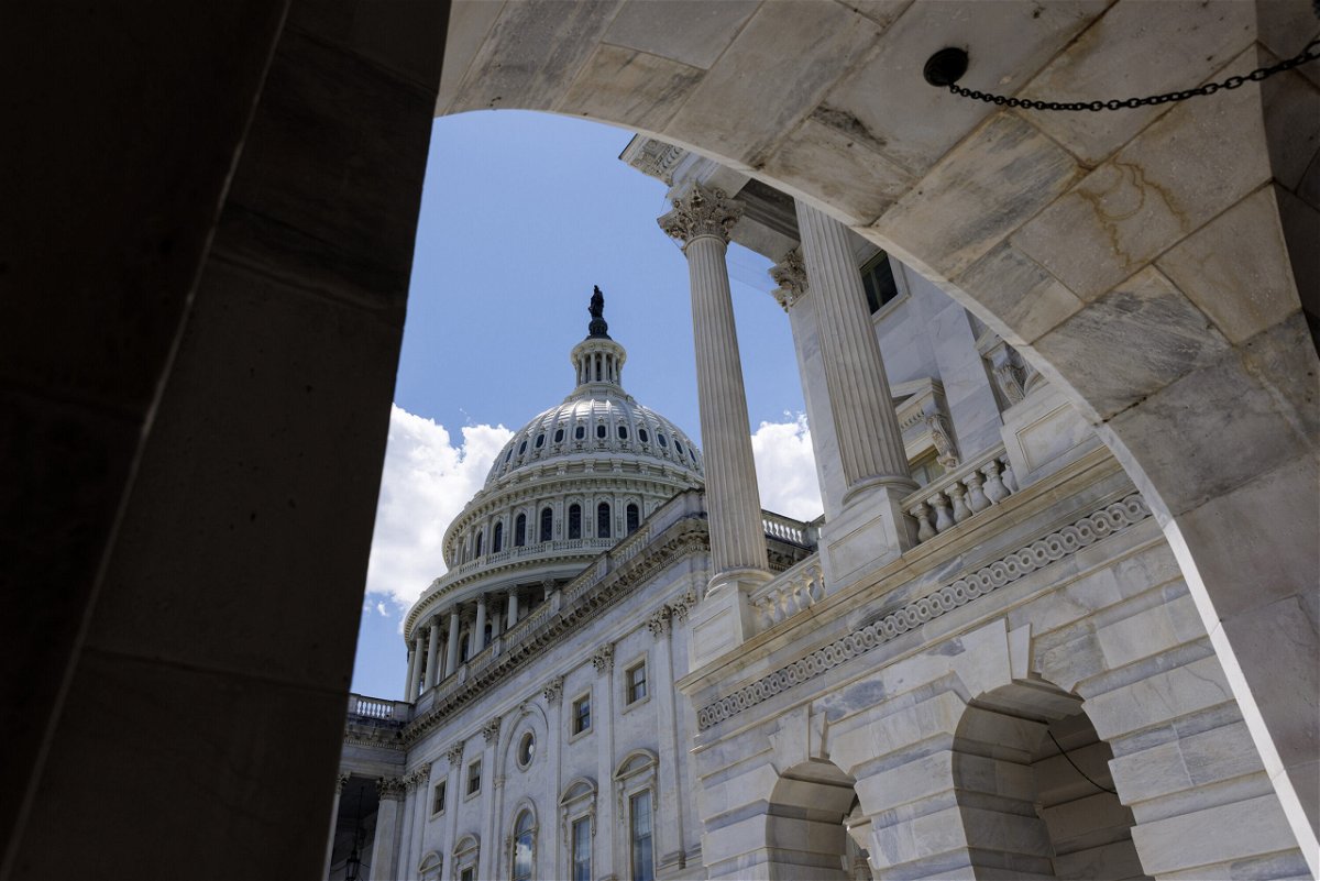 <i>Ting Shen/Bloomberg/Getty Images</i><br/>A man shot and killed himself after driving into a vehicle barricade near the US Capitol Building early Sunday morning