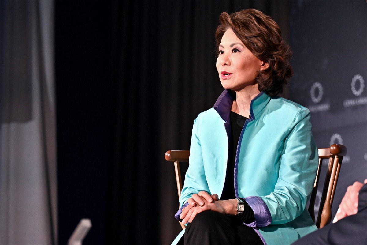 <i>Jon Cherry/Getty Images for Concordia</i><br/>Elaine Chao speaks in Lexington