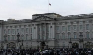 Pictured here is the Buckingham Palace flag at half mast in honor of Queen Elizabeth II on September 8.