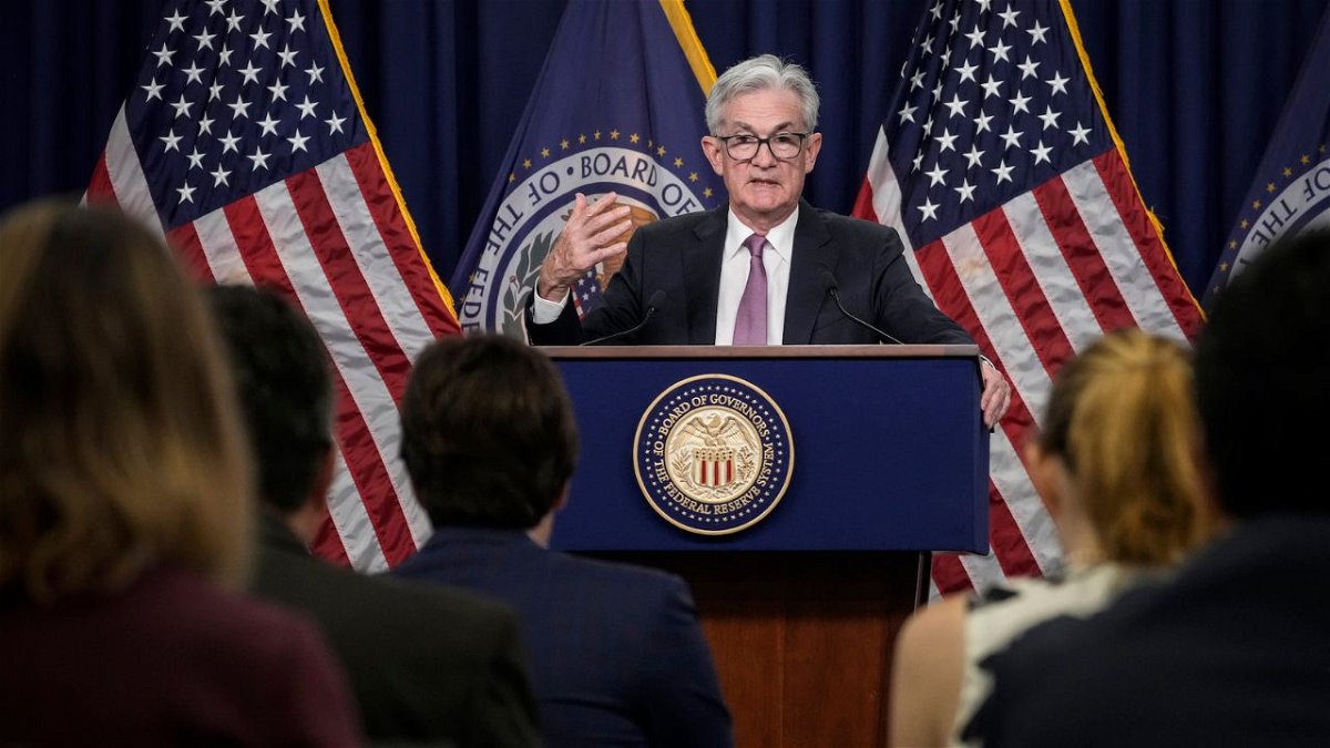 U.S. Federal Reserve Board Chairman Jerome Powell is pictured here at a news conference in Washington, DC, on July 27.