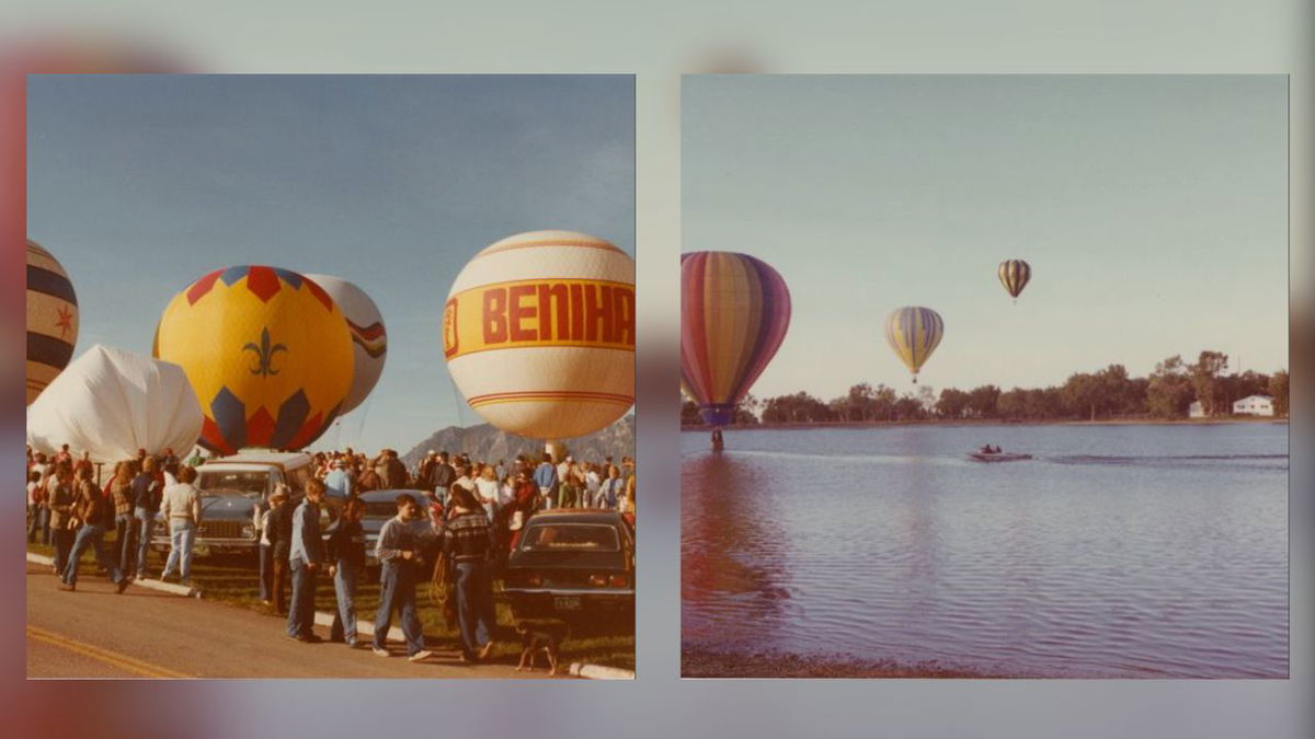 The first Colorado Springs Balloon Classic in 1976. The event later became known as the Labor Day Lift Off.