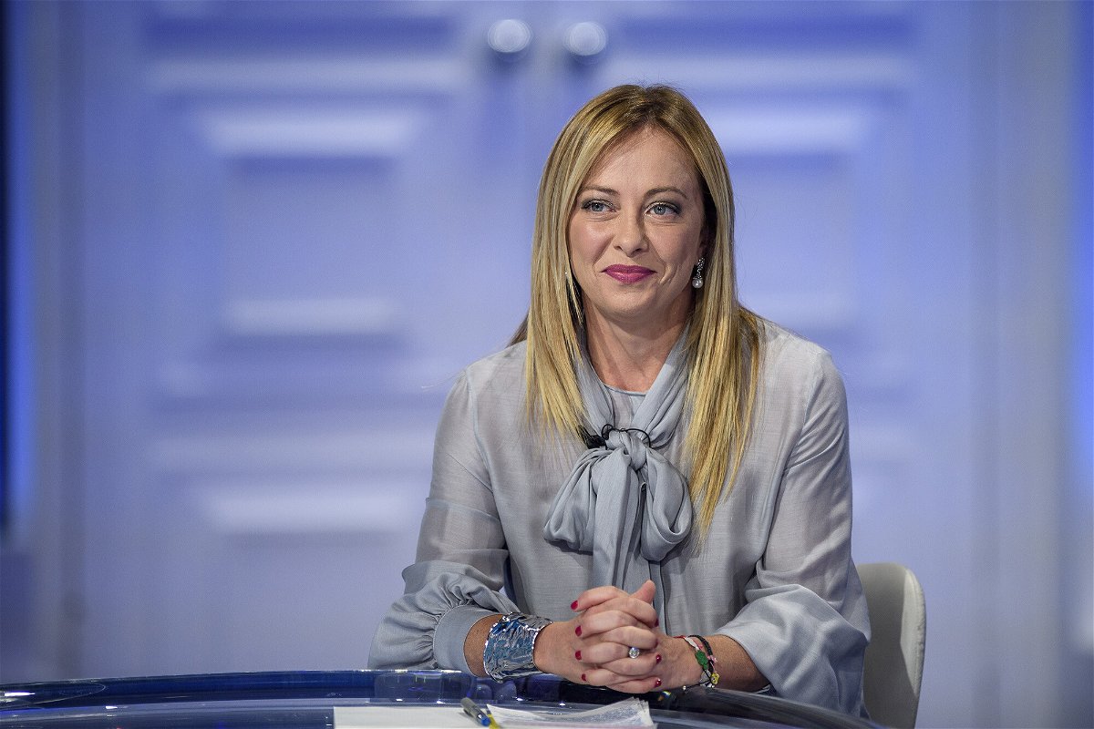 <i>Antonio Masiello/Getty Images</i><br/>Fratelli d'Italia political party leader Giorgia Meloni attends the television talk-show 
