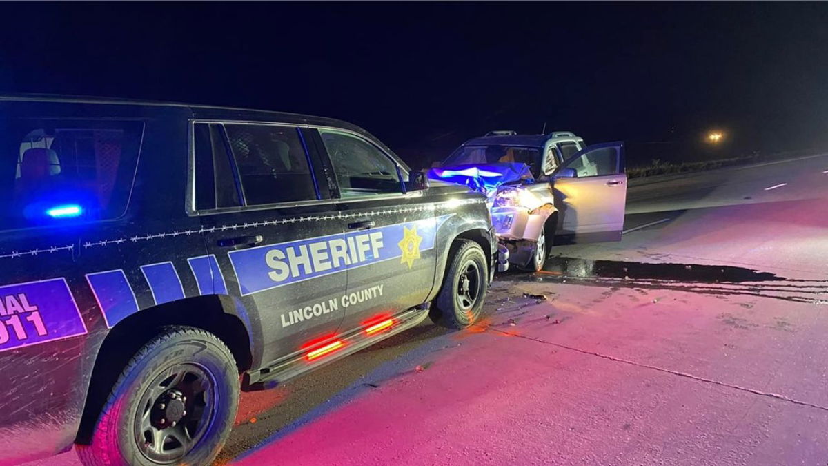 Lincoln County Sheriff's Deputy Michael Hutton used his vehicle to stop a wrong-way driver on Interstate 70 on Sunday night.