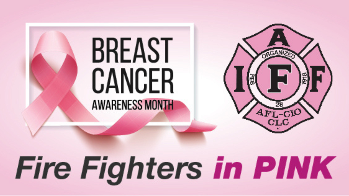 Firefighters across the nation wear pink this October to raise awareness  for breast cancer
