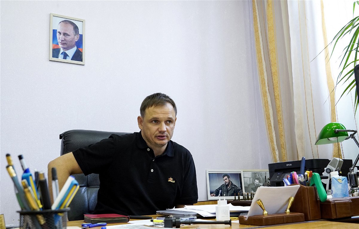 <i>Getty Images</i><br/>A senior Russian-appointed official in Ukraine on Thursday blamed the country's military setbacks on incompetence and corruption within the top ranks of the Kremlin's defense apparatus. Kirill Stremousov is pictured in his office in the city of Kherson on July 20.