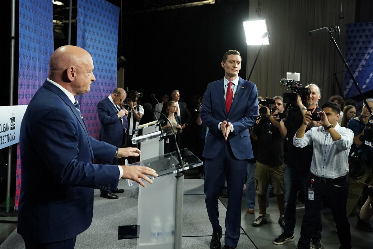 <i>Ross D. Franklin/AP</i><br/>Arizona Democratic Sen. Mark Kelly warned during an hour-long debate on October 6 that the 