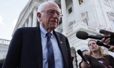 Sen. Bernie Sanders (I-VT) leaves the U.S. Capitol after a cloture vote September 27 in Washington