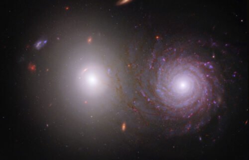 A new image from the James Webb space Telescope showcasing a galactic pair