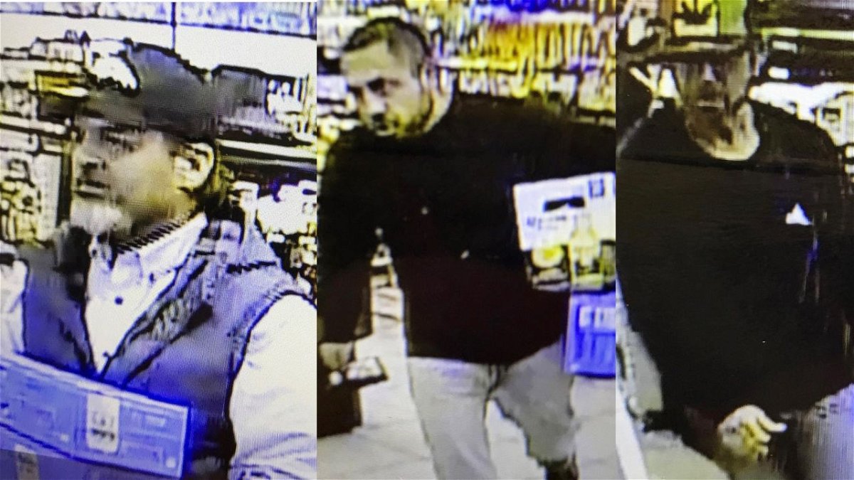 Pueblo Police say these three men have been repeatedly stealing cases of beer from a business on Abriendo Ave. 
