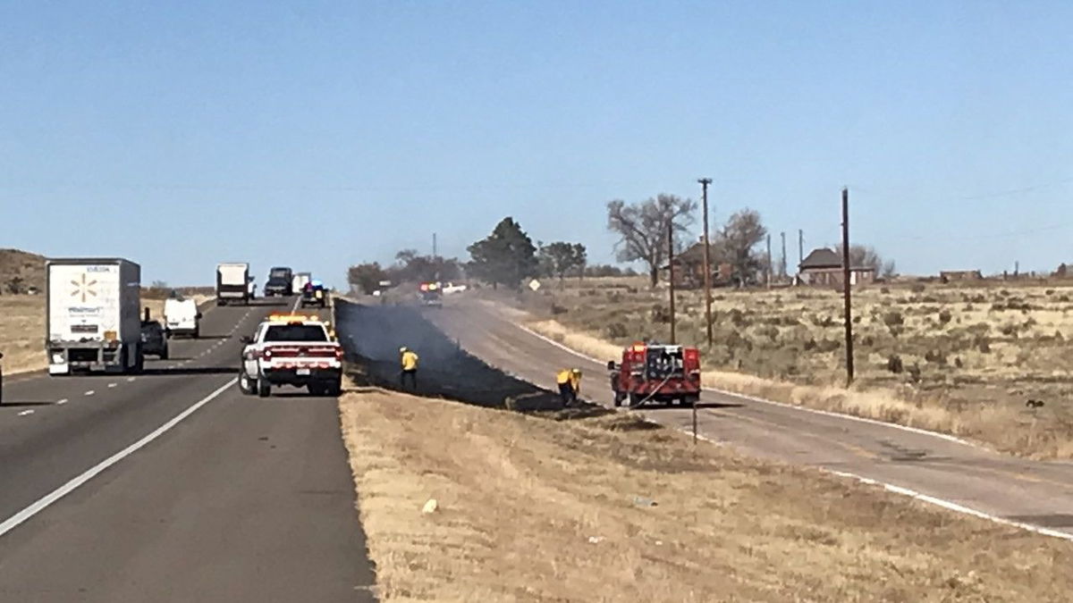 Crews Extinguish Small Grass Fire Near I-25, North Of Pueblo | KRDO