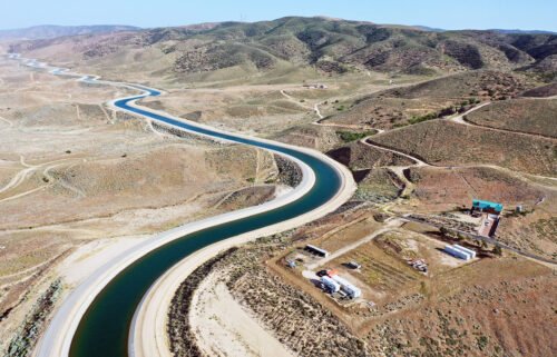 The California Aqueduct moves water from northern California to the state's drier south