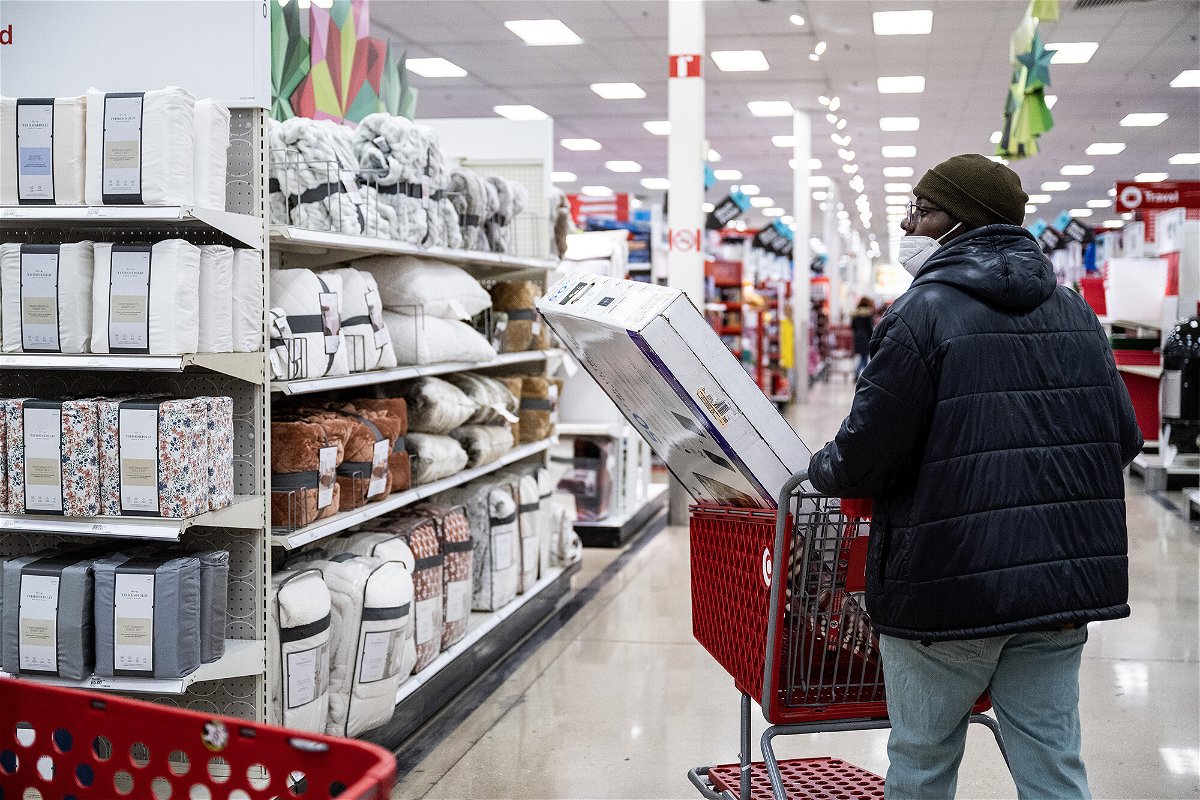 <i>Christopher Dilts/Bloomberg/Getty Images</i><br/>Consumers still don't feel great about their finances. A shopper is pictured at a Target store on Black Friday in Chicago