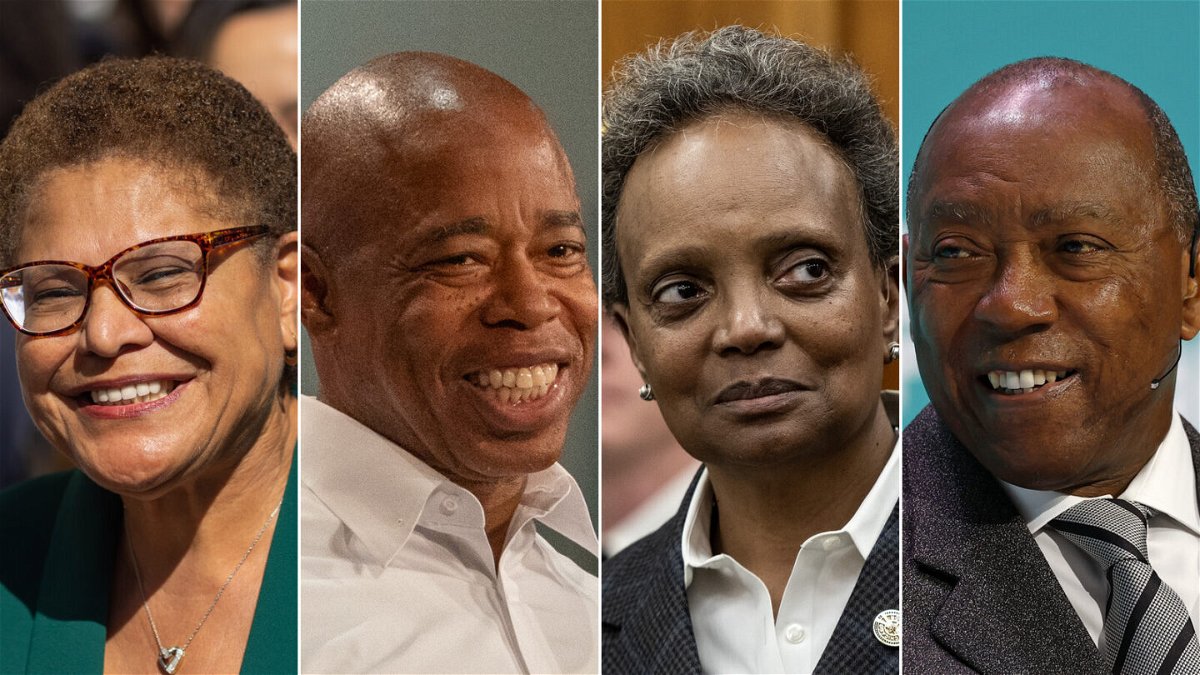 <i>Getty Images</i><br/>Four of the largest cities in America will be led by Black mayors. Pictured