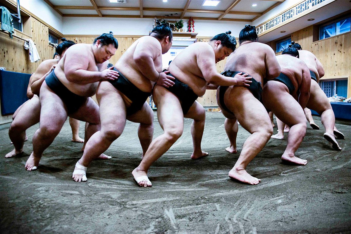 <i>Lord K2</i><br/>Wrestlers partake in a practice drill at their 