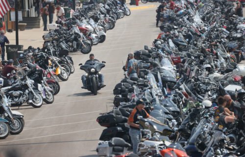 Organ donations and transplantations increase during major US motorcycle rallies due to crashes. Motorcycle enthusiasts attend the 81st annual Sturgis Motorcycle Rally on August 8