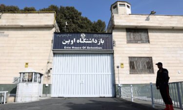 A view of the entrance of Evin prison in Tehran