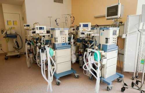 A hospital patient has been arrested after she allegedly twice switched off the oxygen equipment on which a fellow patient depended because it was too noisy
