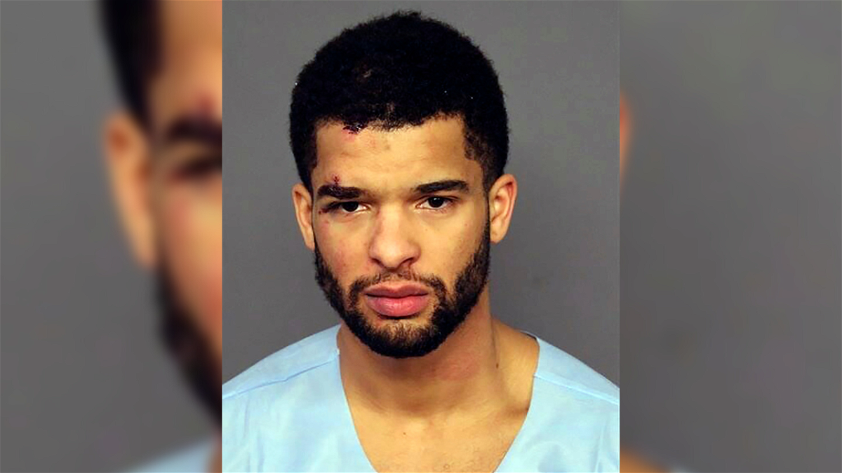 This undated booking photo provided by the Denver Police Department shows Coban Porter. Police say Porter, a University of Denver basketball player, smelled of alcohol and was slurring his speech when he was arrested following a fatal crash in Denver on Sunday, Jan. 22, 2023.