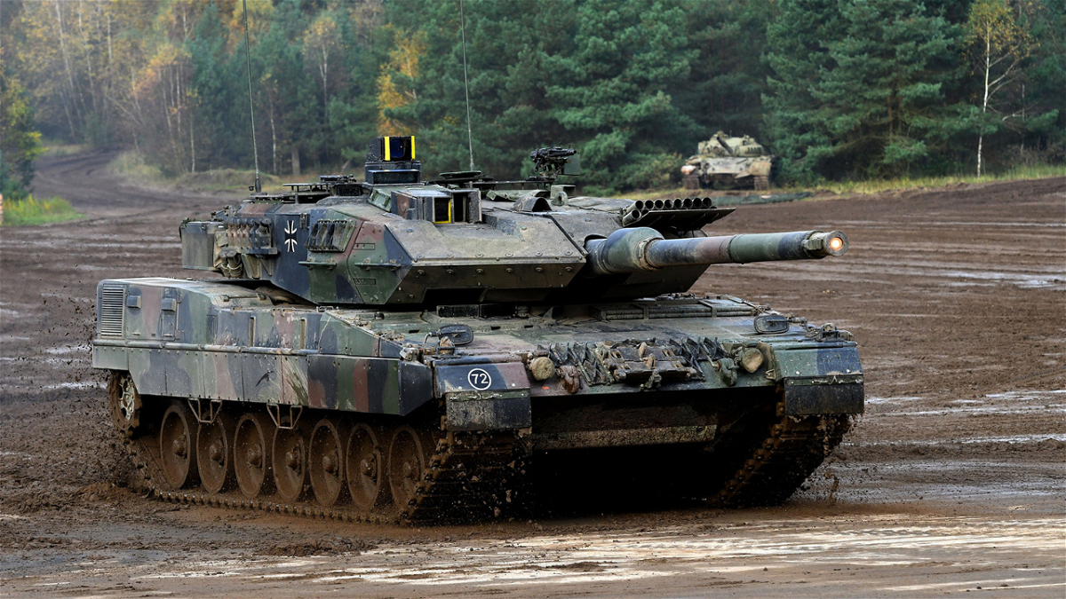 A Leopard 2 battle tank of the German armed forces Bundeswehr is pictured in October 2017.
