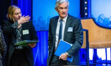 Federal Reserve Chairman Jerome Powell attends a Central Bank Symposium in Stockholm