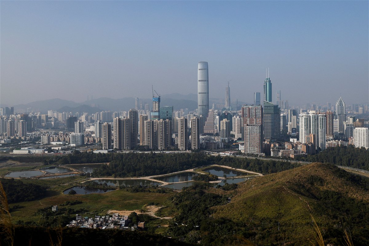 <i>Tyrone Siu/Reuters</i><br/>Skyscrapers in Shenzhen are viewed from the border in Hong Kong on December 14