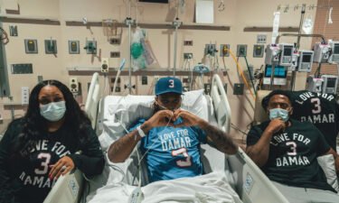 Damar Hamlin shares a photo from the hospital to his Twitter on Sunday