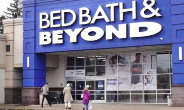 Bed Bath & Beyond's sales plunge. Pictured is a Bed Bath & Beyond store on January 05
