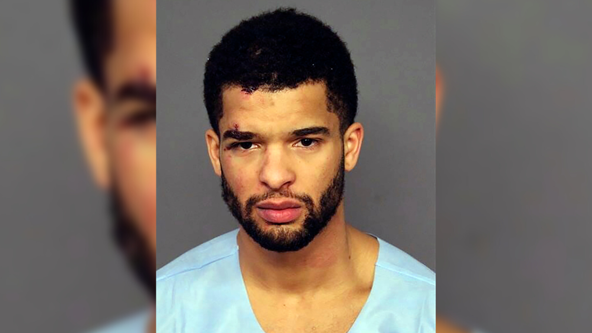 This undated booking photo provided by the Denver Police Department shows Coban Porter. Police say Porter, a University of Denver basketball player, smelled of alcohol and was slurring his speech when he was arrested following a fatal crash in Denver on Sunday, Jan. 22, 2023.
