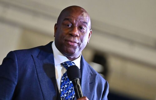 Magic Johnson pictured on March 17