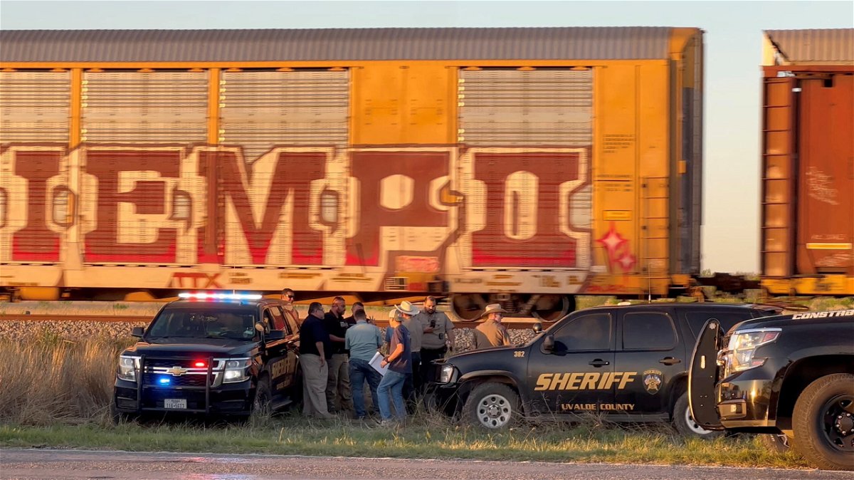 <i>Joey Palacios via Reuters</i><br/>Two migrants died and over a dozen more needed urgent medical attention after being found in train cars in Uvalde
